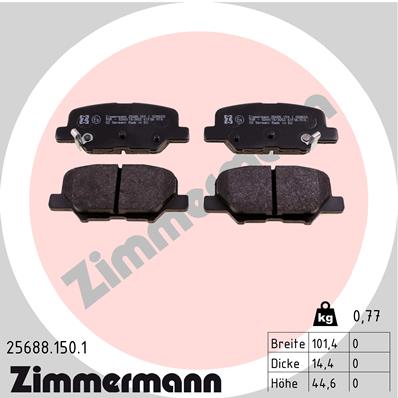 Zimmermann Brake pads for PEUGEOT 4008 rear