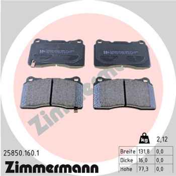 Zimmermann Brake pads for HONDA CIVIC X Schrägheck (FC_, FK_) front