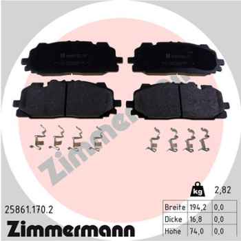 Zimmermann Bremsbeläge für AUDI A4 Avant (8W5, B9) vorne