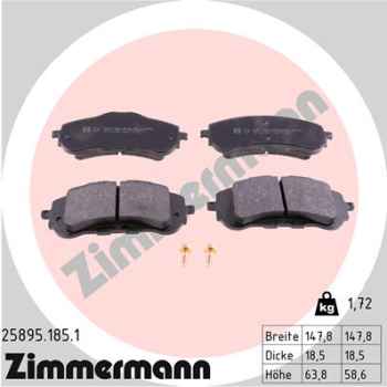 Zimmermann Brake pads for PEUGEOT 308 SW II front