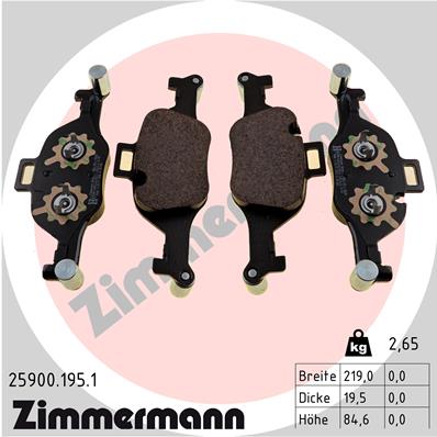 Zimmermann Brake pads for BMW X3 (G01, F97) front