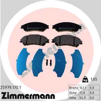 Zimmermann Brake pads for SUZUKI VITARA (LY) front