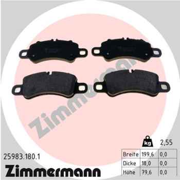 Zimmermann Brake pads for PORSCHE 718 BOXSTER Spyder (982) front