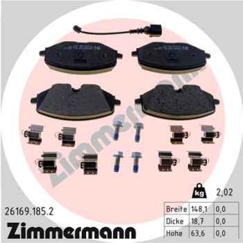 Zimmermann Brake pads for VW GOLF VIII (CD1) front