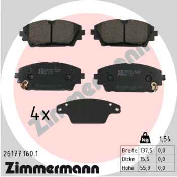 Zimmermann Brake pads for MAZDA 3 Schrägheck (BP) front