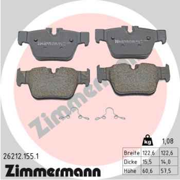 Zimmermann Brake pads for BMW 1 (F40) rear