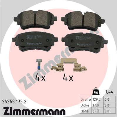 Zimmermann Bremsbeläge für AUDI A5 (F53, F5P) hinten