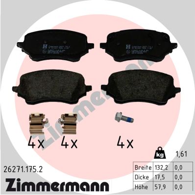 Zimmermann Bremsbeläge für FORD PUMA (J2K, CF7) vorne