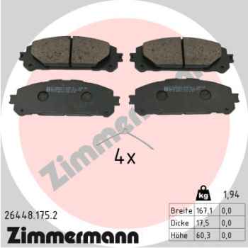 Zimmermann Brake pads for LEXUS NX II (_A2_, _H2_) front