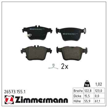 Zimmermann Bremsbeläge für MG MG 4 (EH32) hinten