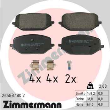 Zimmermann Brake pads for PEUGEOT PARTNER Kasten/Großraumlimousine (K9) front