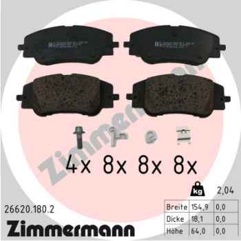 Zimmermann Bremsbeläge für OPEL CORSA F (P2JO) vorne