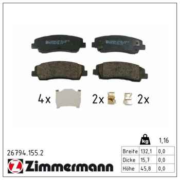 Zimmermann Brake pads for HYUNDAI STARIA Bus (US4) rear