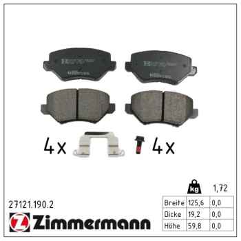 Zimmermann Brake pads for OPEL FRONTERA (OV24) front