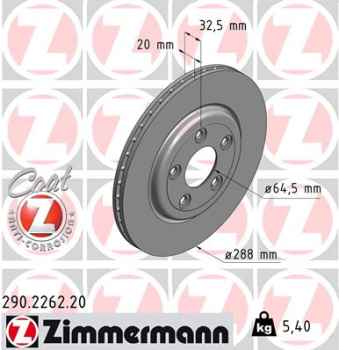 Zimmermann Brake Disc for LINCOLN LS rear