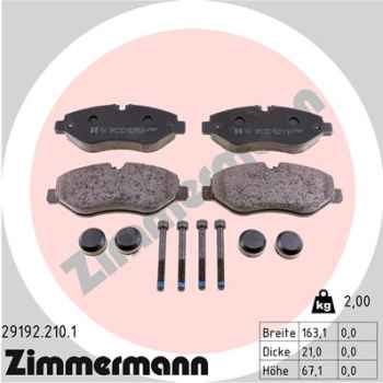 Zimmermann Brake pads for MERCEDES-BENZ SPRINTER 3,5-t Bus (906) front
