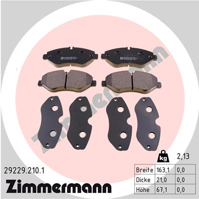 Zimmermann Brake pads for IVECO DAILY VI Pritsche/Fahrgestell front