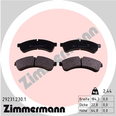 Zimmermann Brake pads for IVECO DAILY IV Kasten/Kombi rear