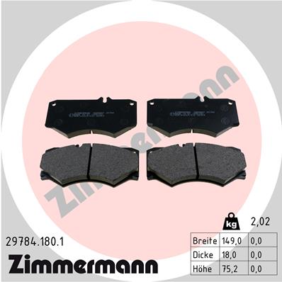 Zimmermann Brake pads for MERCEDES-BENZ T1 Pritsche/Fahrgestell (602) front