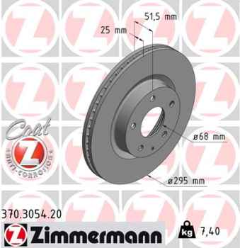 Zimmermann Brake Disc for MAZDA 3 (BM, BN) front