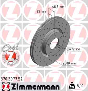 Zimmermann Sport Brake Disc for MAZDA 3 (BK) front