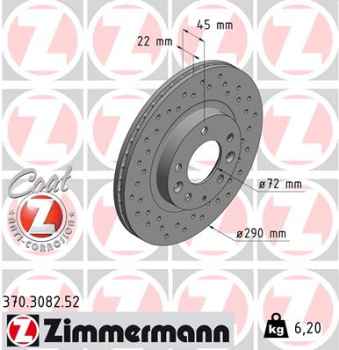 Zimmermann Sport Brake Disc for MAZDA MX-5 III (NC) front