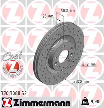 Zimmermann Sport Brake Disc for MAZDA CX-7 (ER) front