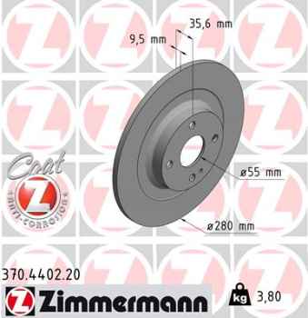 Zimmermann Brake Disc for ABARTH 124 Spider (348_) rear