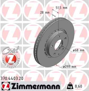 Zimmermann Brake Disc for MAZDA CX-5 (KE, GH) front
