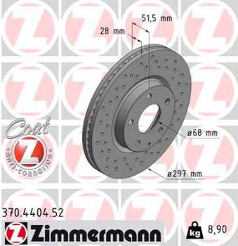 Zimmermann Sport Brake Disc for MAZDA 6 Kombi (GJ, GL) front