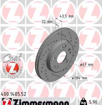 Zimmermann Sport Brake Disc for MERCEDES-BENZ STUFENHECK (W124) front