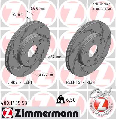 Zimmermann Sport Brake Disc for MERCEDES-BENZ E-KLASSE (W210) front