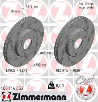Zimmermann Sport Brake Disc for MERCEDES-BENZ CLK Cabriolet (A209) front