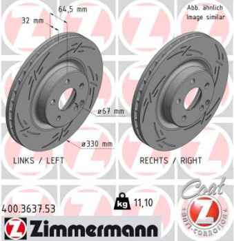 Zimmermann Sport Brake Disc for MERCEDES-BENZ E-KLASSE T-Model (S211) front