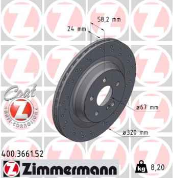 Zimmermann Sport Brake Disc for MERCEDES-BENZ S-KLASSE Coupe (C216) rear