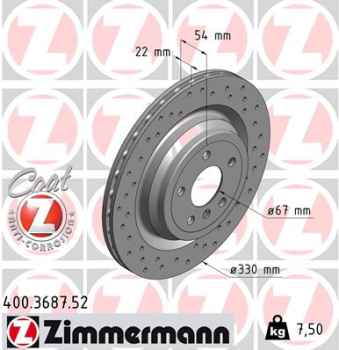 Zimmermann Sport Brake Disc for MERCEDES-BENZ M-KLASSE (W166) rear