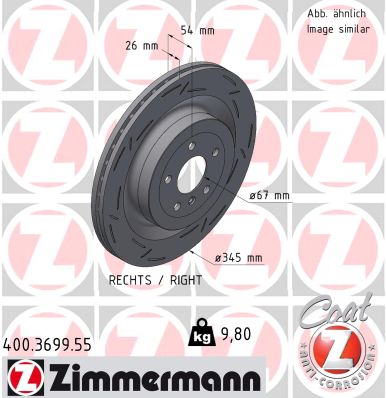 Zimmermann Sport Brake Disc for MERCEDES-BENZ GLE Coupe (C292) rear right