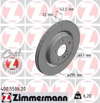 Zimmermann Brake Disc for MERCEDES-BENZ GLA-KLASSE (X156) rear