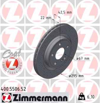 Zimmermann Sport Brake Disc for MERCEDES-BENZ GLA-KLASSE (X156) rear