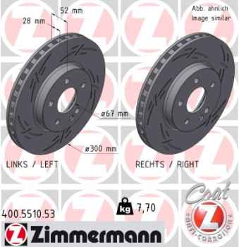 Zimmermann Sportbremsscheibe Black Z für MERCEDES-BENZ VITO Tourer (W447) vorne