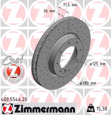 Zimmermann Brake Disc for MERCEDES-BENZ G-KLASSE (W463) front