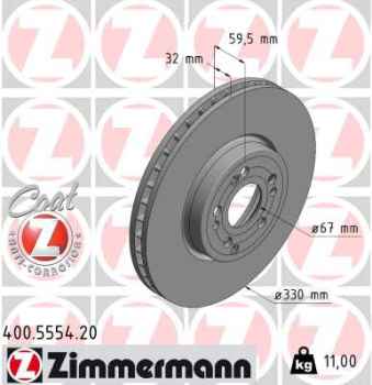 Zimmermann Brake Disc for MERCEDES-BENZ GLE (V167) front