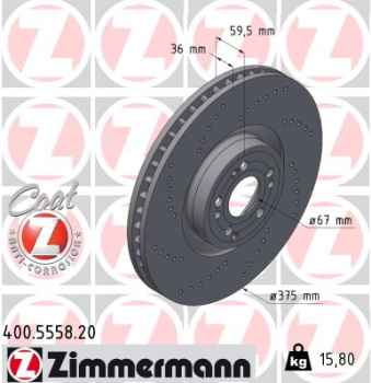 Zimmermann Brake Disc for MERCEDES-BENZ GLS (X167) front