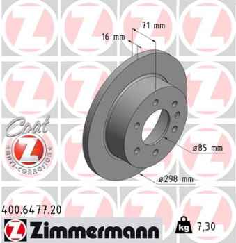Zimmermann Brake Disc for MERCEDES-BENZ SPRINTER 3,5-t Bus (906) rear