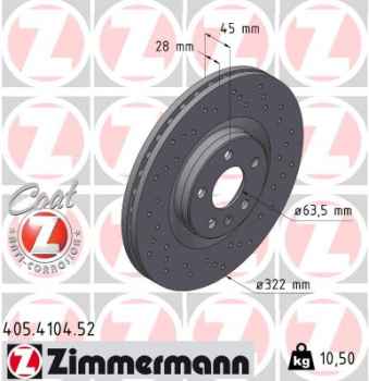 Zimmermann Sport Brake Disc for SMART #1 front