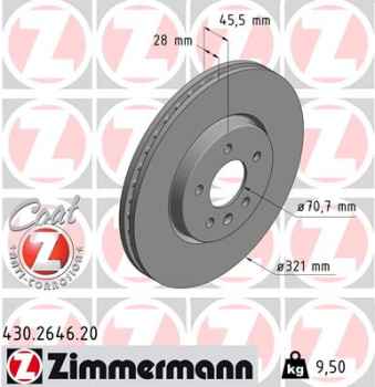 Zimmermann Brake Disc for OPEL INSIGNIA B Country Tourer (Z18) front