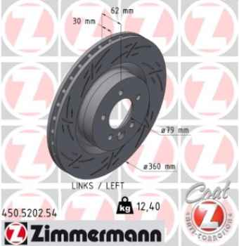 Zimmermann Sport Brake Disc for LAND ROVER RANGE ROVER SPORT I (L320) front left