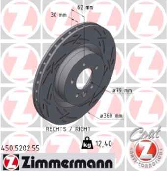 Zimmermann Sport Brake Disc for LAND ROVER RANGE ROVER SPORT I (L320) front right
