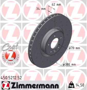 Zimmermann Sport Brake Disc for LAND ROVER RANGE ROVER IV (L405) front