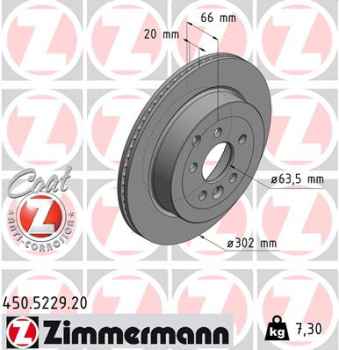 Zimmermann Brake Disc for LAND ROVER FREELANDER 2 (L359) rear